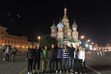 Danish, Swedish and Norwegian team on the Red Square